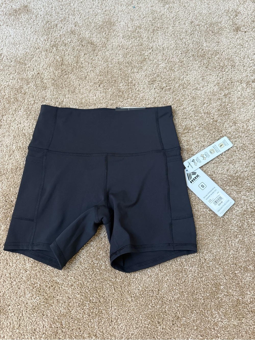 RBX Women's Black High-Waist Bike Shorts